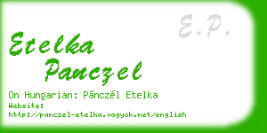 etelka panczel business card