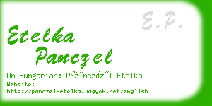 etelka panczel business card